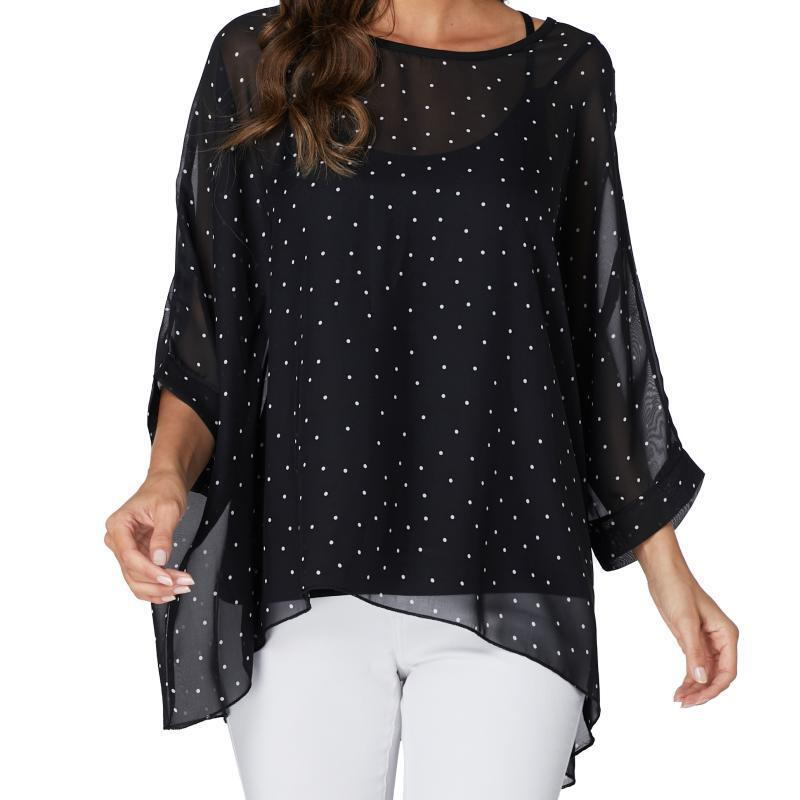 Winter Sun Clothing - 4325 Camicia bohémien in chiffon da