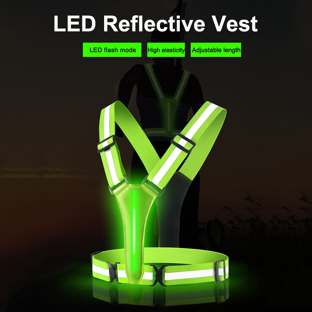 Yellow Winter Clothing - Gilet da Corsa a LED Regolabile