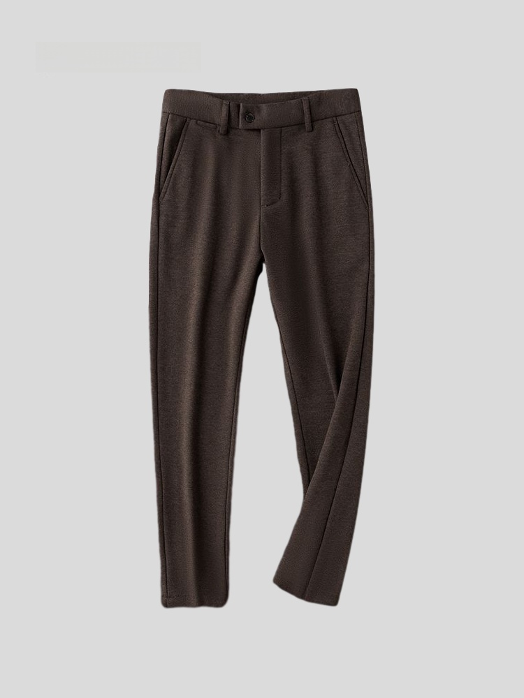 Winter Sun Clothing - Pantaloni casual da uomo in pile
