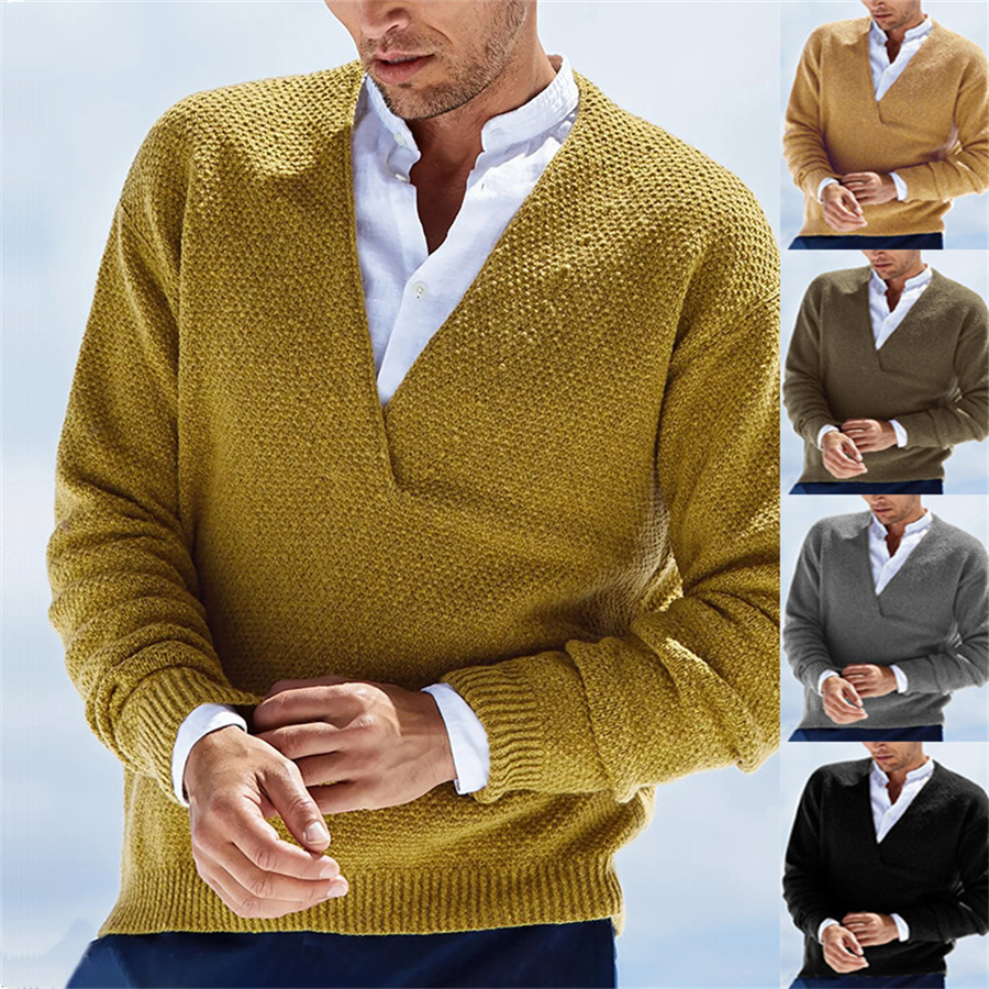 Yellow Winter Clothing - Maglioni da uomo autunno inverno pullover