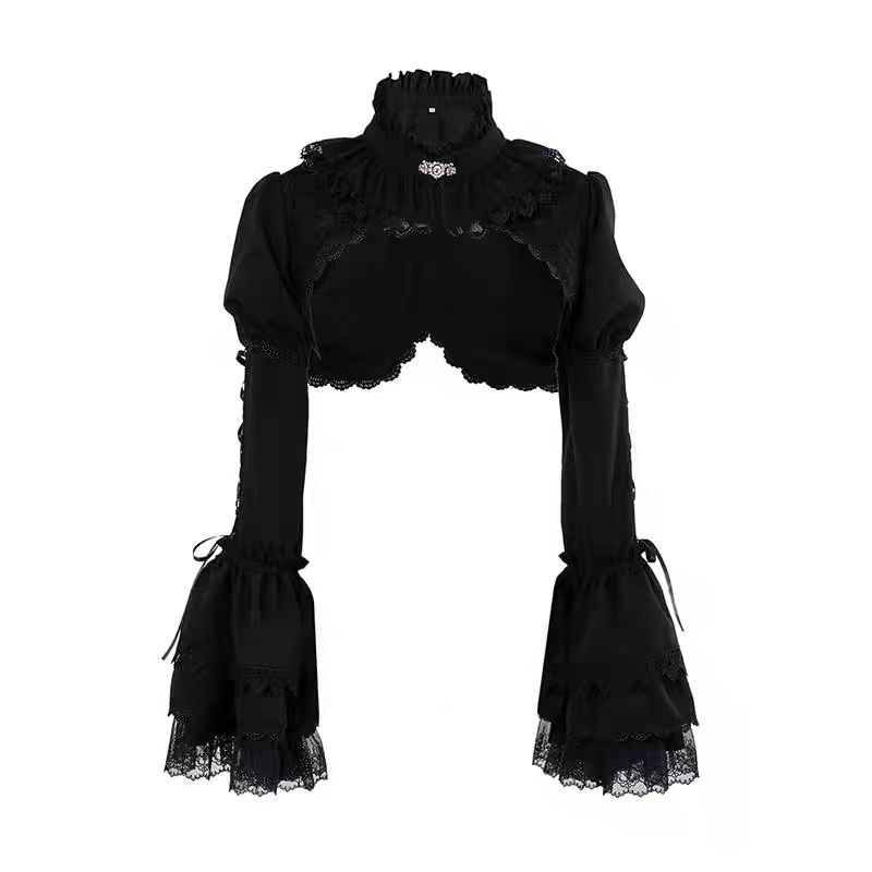 Y2K Winter Clothing - Camicette cardigan Lolita gotico giapponese Y2k