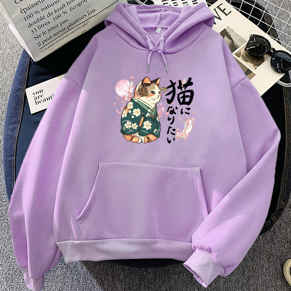 Ukiyoe Style Kanji Cat Printin - Yellow Winter Clothing recensione e prezzo
