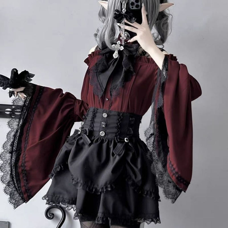 Camicie stile Lolita gotico Y2 - Y2K Winter Clothing recensione e prezzo
