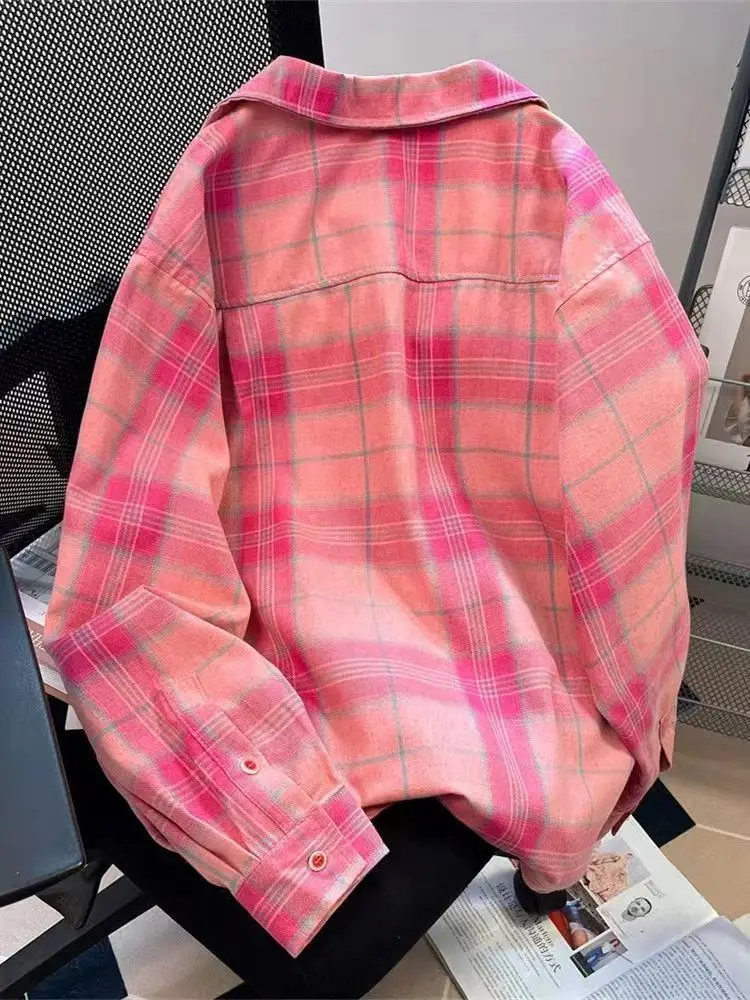 Y2k Camicia scozzese rosa vint - Y2K Winter Clothing recensione e prezzo