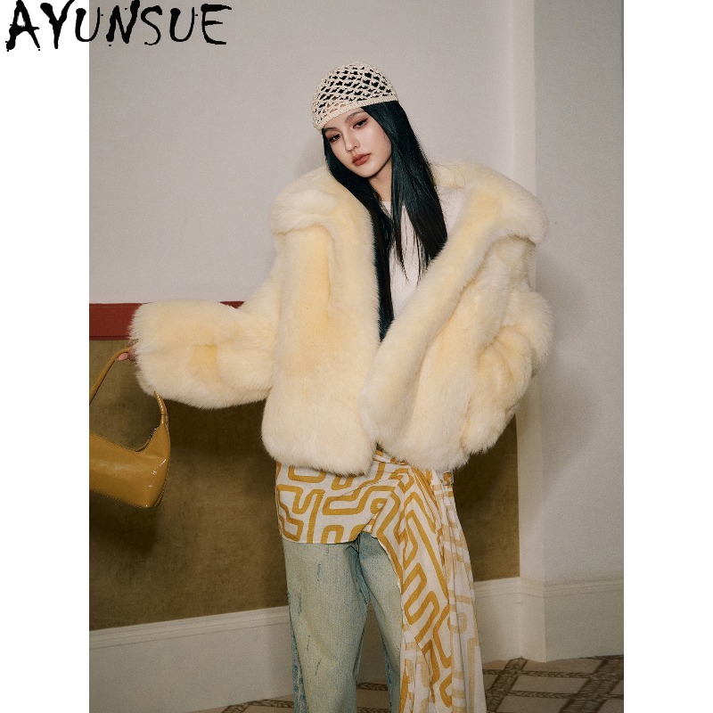 AYUNSUE Cappotti di vera pelli - Yellow Winter Clothing recensione e prezzo