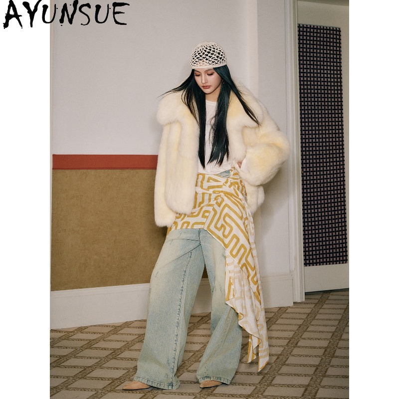 AYUNSUE Cappotti di vera pelli - Yellow Winter Clothing recensione e prezzo